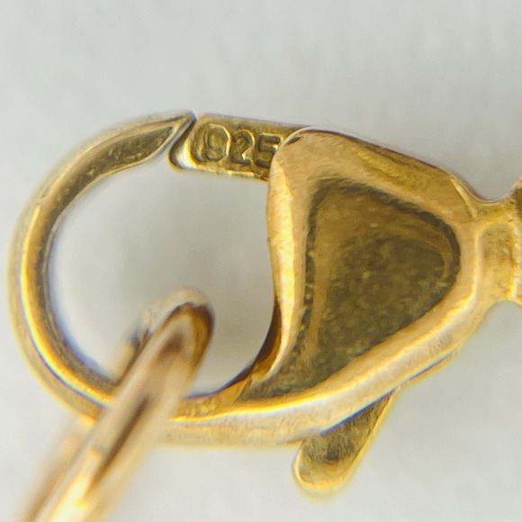 Sundance Catalog Moonstone Bracelet Sterling Silver 18k Gold Plated 7.5" White - Picture 6 of 7